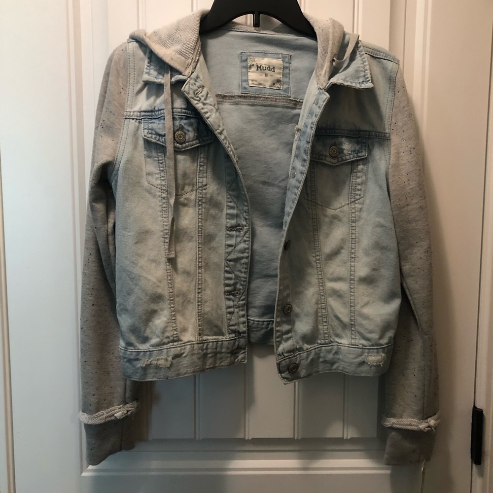 Hooded jean jacket- brand new